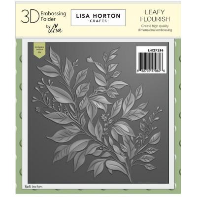 Lisa Horton Crafts Embossing Folder - Leafy Flourish